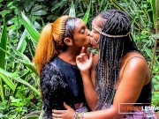 African festival outdoor lesbian makeout after the molly hits